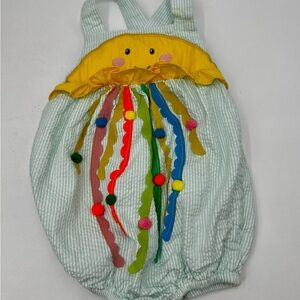 Baby Boden Seersucker Jellyfish Romper 0-3 months
